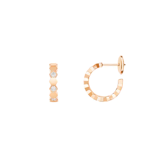 CHA.비 드 쇼메(Bee de Chaumet) 후프 이어링 파베